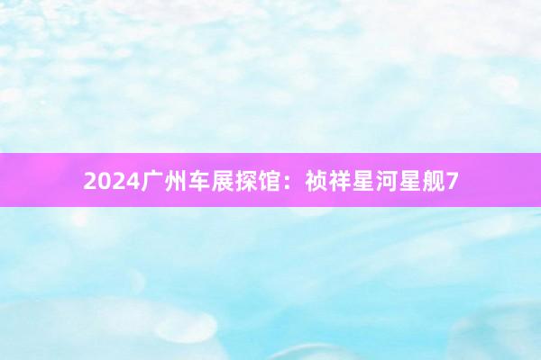 2024广州车展探馆：祯祥星河星舰7